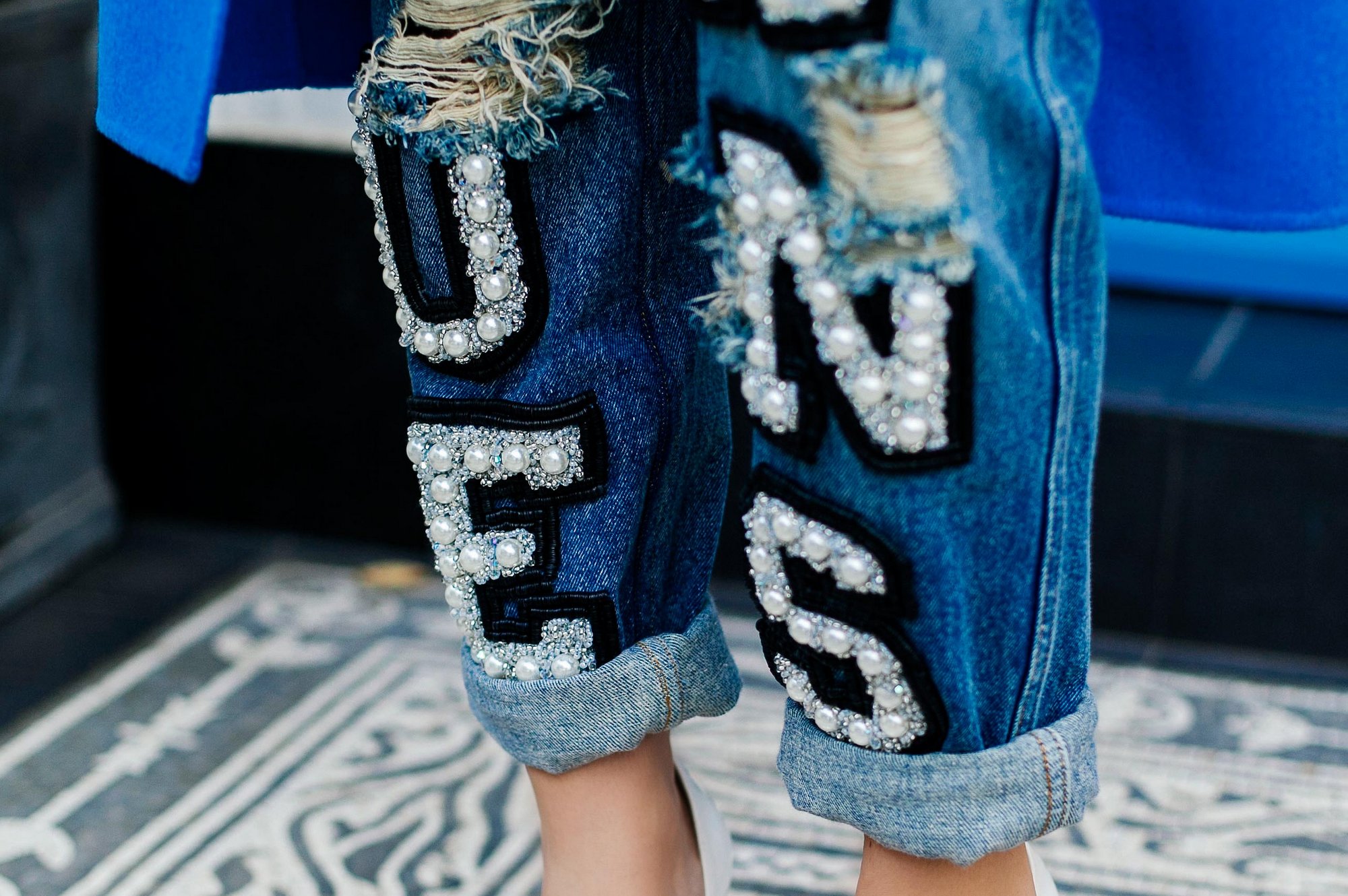 Embellished jeans