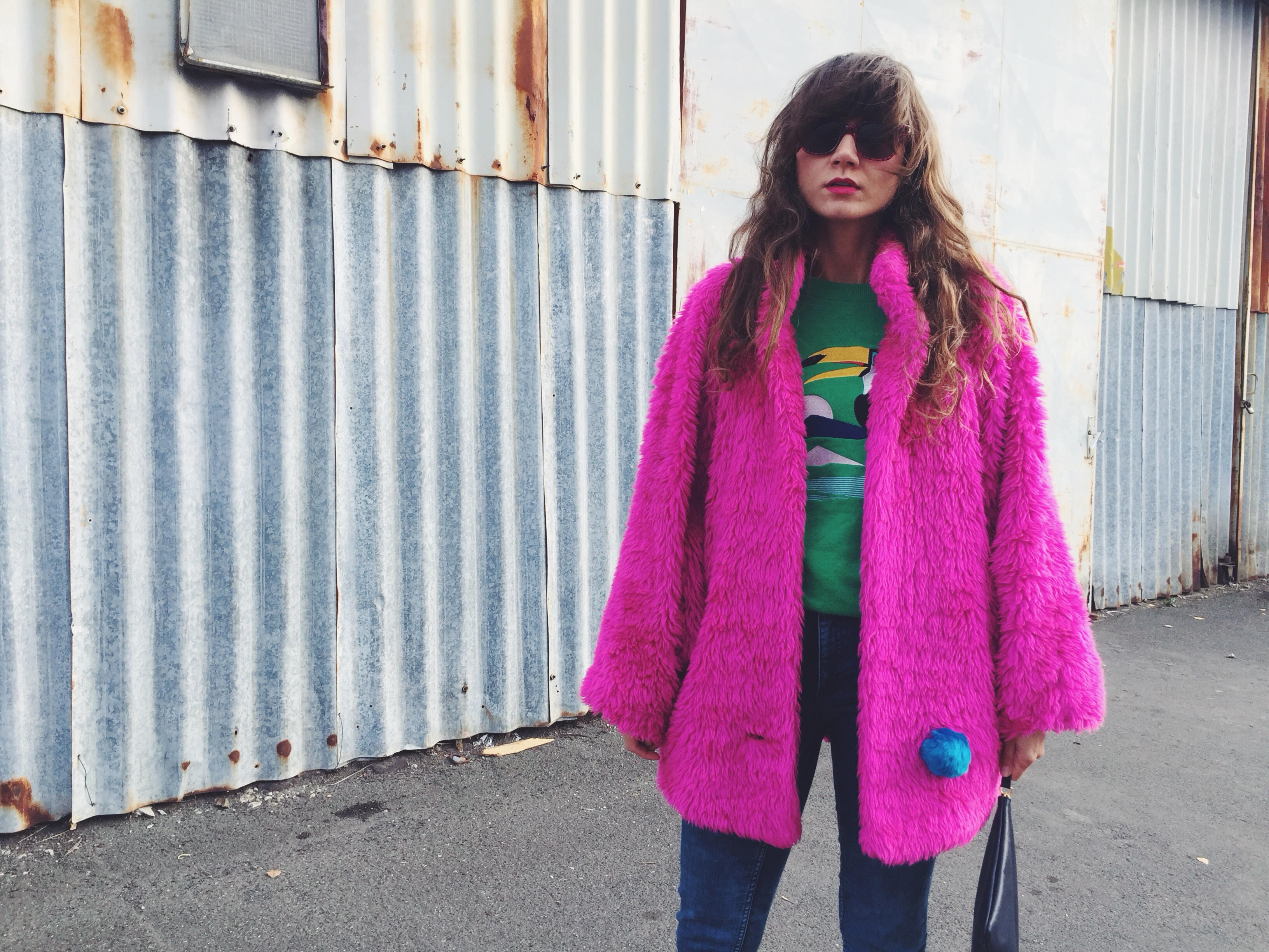 PINK FUR COAT