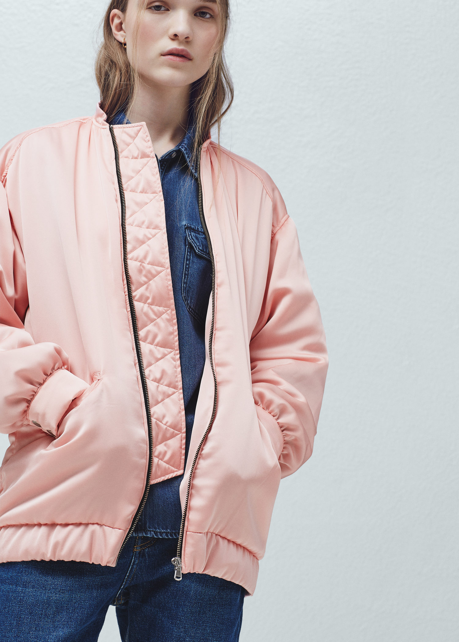 satin bomber jacket