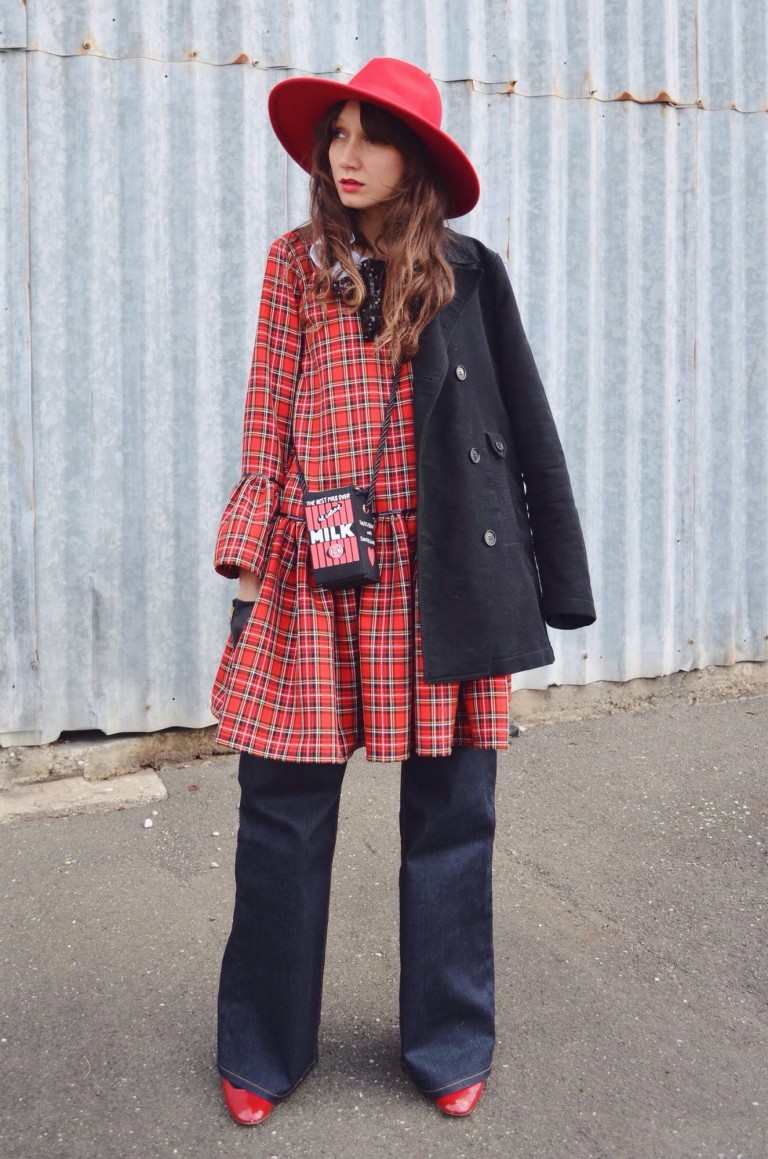 Strange Of Balkaskie Tartan Women's Lapel Shirt Dress With Long Sleeve main image 1