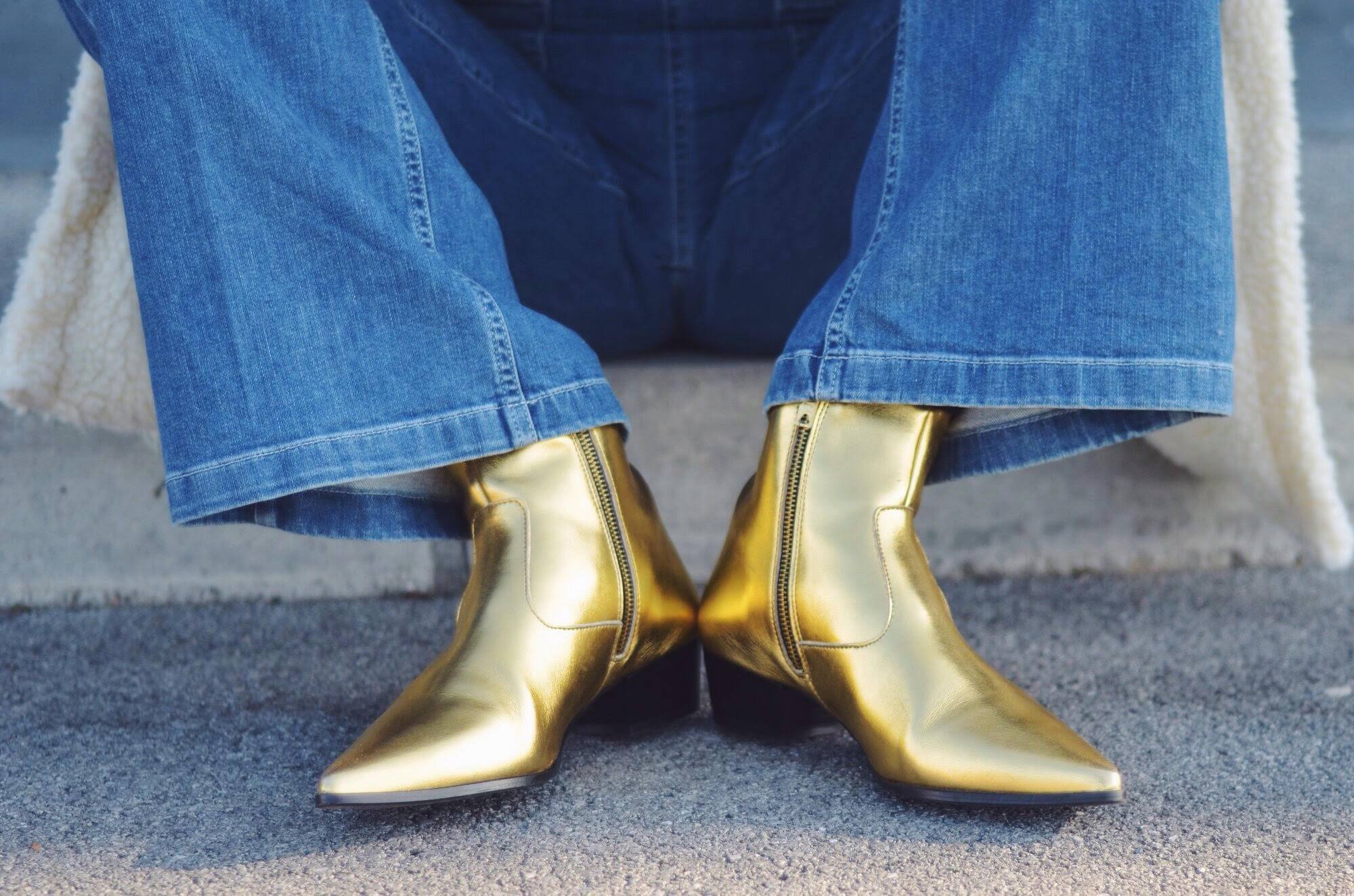 GOLD ZARA BOOTS