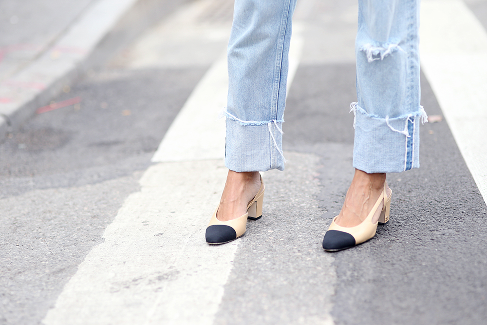 CHANEL CAP-TOE SLINGBACKS 