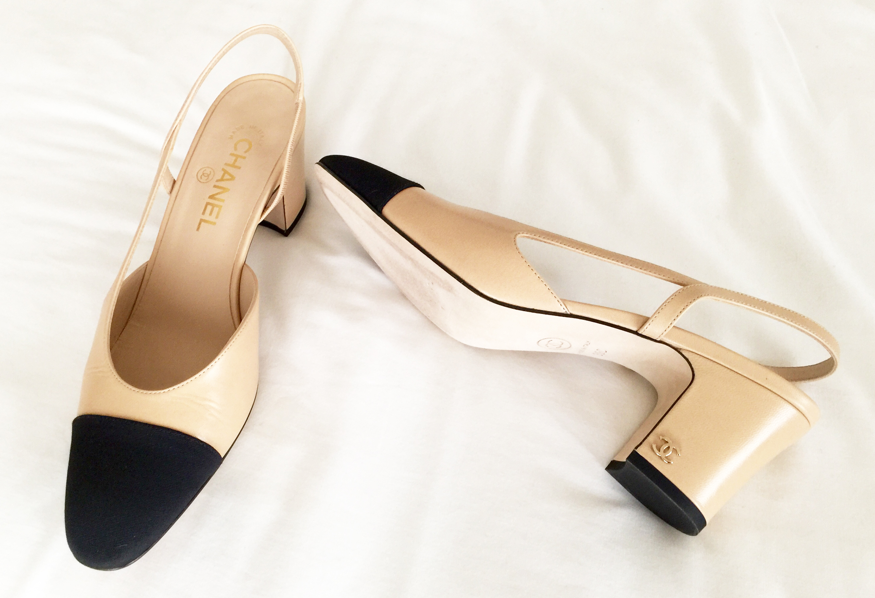 CHANEL CAP-TOE SLINGBACKS 