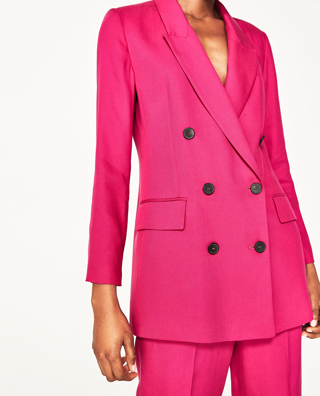 zara pink suit