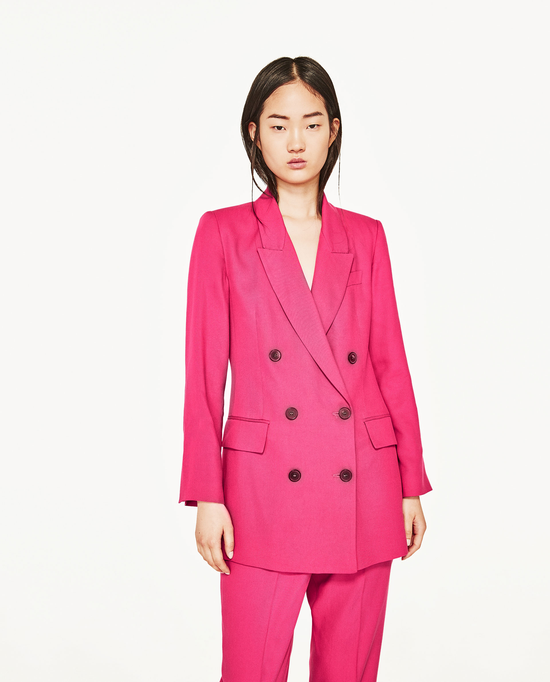 zara pink suit