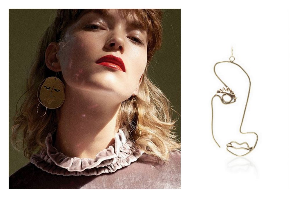 quirky wire-shaped earrings
