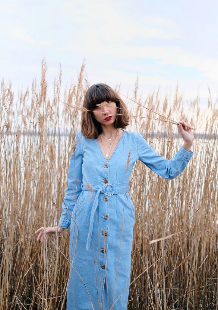 Reserved denim dress - Little Fashion Paradise